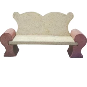 Concrete Chairs Reinforced Normal Matt with Backrest 205x50x90 cm Beige | Matkel Store