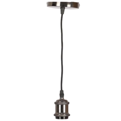 Ceiling Metal Pendant Shiny Black 6x4 cm, 100 cm Wire | Matkel Store