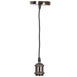 Ceiling Metal Pendant Shiny Black 6x4 cm, 100 cm Wire | Matkel Store
