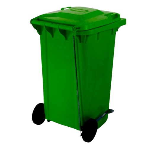 حاوية نفايات بلاستيكية HDPE سعة 240 لتر 70×55.5×100 سم أخضر موديل SCULY | مصنع الفريدي للصناعات البلاستيكية