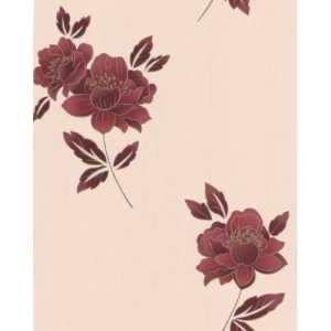 Italian Floral Wallpaper Size 10m x 0.53m, Pink Color | Balbaid Decor Company