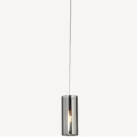 Ceiling Pendant Light, Black Color, Length 19 cm, Width 19 cm, Height 38 cm