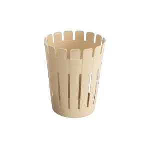 Polyethylene Plastic Waste Bin Beige Color, Model OJXAR | AL-FURIDI FACTORY FOR PLASTIC INDUSTRIES