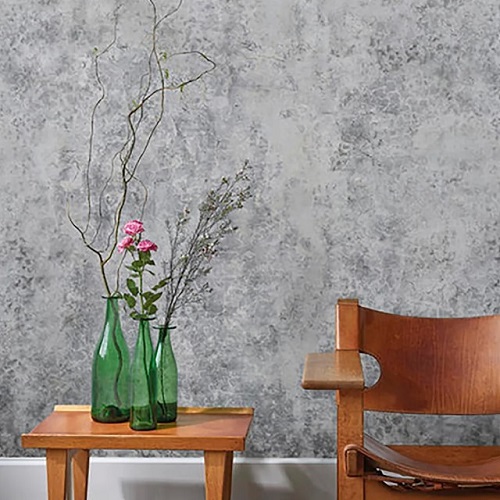 Patterned Design Wall Decoration 10m x 0.53m Grey Color | Abyat Company