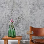 ورق جداري تصيميم نقشات لون رمادي ، طول 10 م، عرض 0.53 م