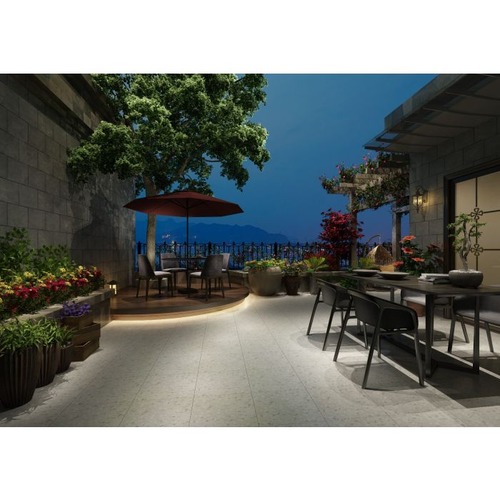 Outdoor Ceramic Flooring 43 x 43 cm, 12 mm Thickness, Light Gray | Saudi Ceramics