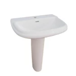 Ceramic Floor Base Washbasin, White Color