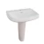 Ceramic Floor Base Washbasin, White Color