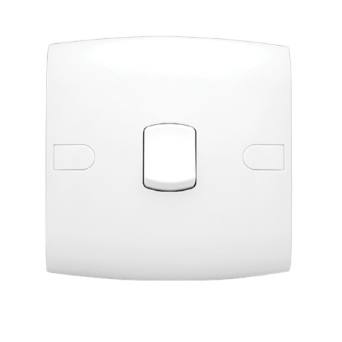 Electrical Light Switch Intermediate 1 Gang 20 Amp 7x7 cm White | Al Fanar