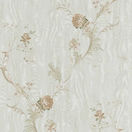 Italian Floral Wallpaper 10m x 1.06m Pale Green, Model 5416 | Balbaid Decor Company
