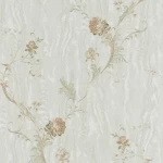 Italian floral wallpaper, size 10 m x 1.06 m, pale green color, model 5416 