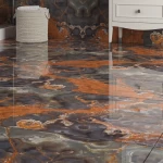 Tiles Porcelain Dimensions 160 x80  cm, Dark Grey Color, Wild Onyx Model