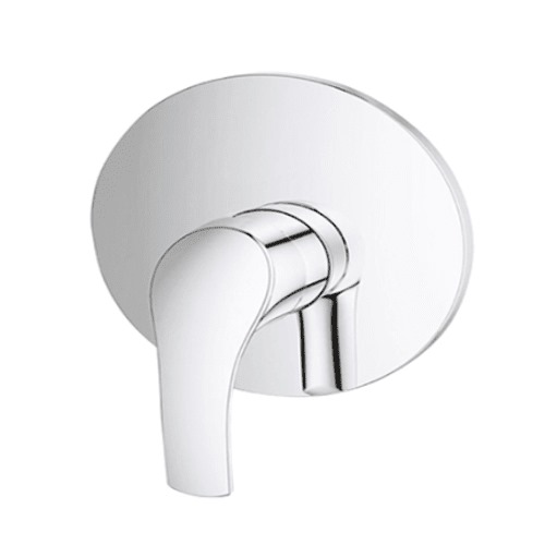 Chrome Round Concealed Shower Mixer Handle Single Line | Al Muhaidib Sanitary and Ceramic