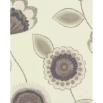 Floral wall covering beige color, length 10 m, width 0.53 m, model 20600