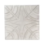 Concrete Floor Panels Intersecting Star Design, Length 40 cm, Width 40 cm, Thickness 5 cm, Cement Color | Al Sarif Company