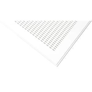 Perforated Fiberglass Reinforced Gypsum Ceiling Tile 600x1200 mm, 12.5 mm Thick, White Oval Design | Quality Industry Co. Ltd