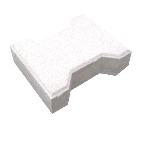 Interlock Paving Tiles Behaton Design 20x16 cm, 6 cm Thick, White | Al Wasd industrial