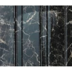 Korea Wood Alternative For Walls Rectangle, Size 12 × 290 cm, Black with white veins color