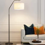 Lamp with Stand, 160 cm Height, 50 cm Diameter, beige Color