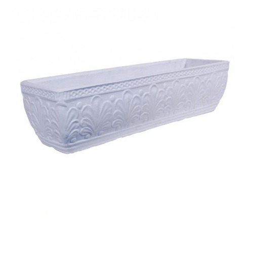 Plastic Transplant Pot Large Rectangle 98x28x23.5 cm White | Al Zamil Tanks