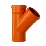 Tee Y Plastic UPVC Al-Munif  Size 160 mm  Orange Color 