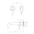 Chinese Wall Washbasin Mixer 18.5x12x25 cm, Shiny Titanium | Hatch Company - Image 2