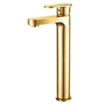Long Washbasin Tap Size 28×19.9 cm, Gold Color