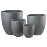 Fiber cement planter size 55x55x57 cm dark gray color