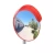 PC Plastic Traffic Mirror, 80 cm Diameter, Orange Color
