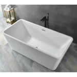 Classic Modern portable bathroom bathtub Rectangular Size 150 cm, White Color