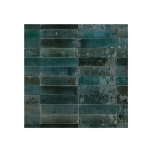 Italian Gloss Ceramic Floor Tiles 24x6 cm, Stone Design, Blue Color | 