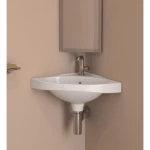 Hanging Hand Washbasin Corner Size 40x56.5x19.5 cm, White Color | Saudi Ceramics Factory