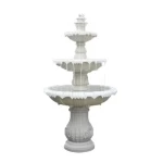 Ceramic decorative fountain, white color, dimensions 200x100x200 cm, model 13100