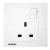 فيش مفرد 13 امبير مع مفتاح تشغيل ومؤشر، ابيض، 86×86 مم، 250 فولت، ماركة سيمنز (دلتا ريلفا)