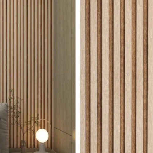 Wood Wall Cladding 20 cm Width, 120 mm Thickness, Brown and Beige | C-149