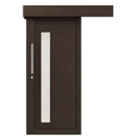 Classic Premium Sliding Door Luxury Wooden, Dark Brown Color, Size 110×265 cm, 6 cm thick , Model GD05