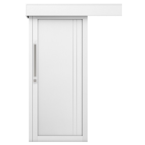 Premium Solid Wood Modern Sliding Door 110×265 cm, 6 cm Thick, White | YT-18302254