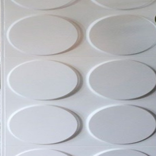 تغطية جدارية 3D حجم 50×50 سم لون أبيض اسم الموديل Ellipsis | 