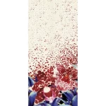 Patterned Wallpaper, Light Beige with Red Color, Size 10m×0.70m, Model 12072 