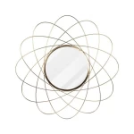 Classic decorative mirror, length 94 cm, width 94 cm, gold color