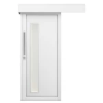 Modern Sliding Door Premium  Wooden, White Color, Size 110×265 cm, 6 cm thick , Model GD05