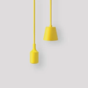 Yellow Pendant Chandelier Single Bulb 40 mm x 96 mm, Cord 1.5 m | 