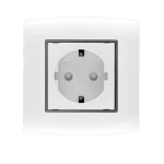 فيش شوكو  مع سدادات حماية 16 أمبير الفنار موديل أمنية المقاس  7x7 اللون أبيض بحلقة سوداء