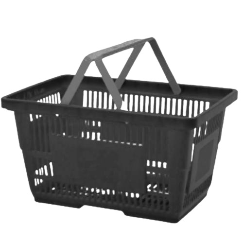 سلة بلاستيك HDPE مقاس 48×32×26 سم، لون رمادي غامق | مصنع الفريدي للصناعات البلاستيكية