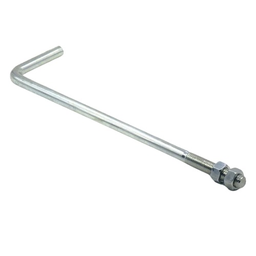 White Zinc Plated Anchor Bolt L Type 3/4 inch 700 mm | AOBSCO