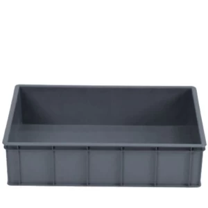 صندوق تخزين بلاستيك HDPE مقاس 17×44×64 سم لون رمادي | مصنع الفريدي للصناعات البلاستيكية