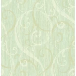 Classic wallpaper, green color, length 10 m, width 0.53 m, model number BC61104