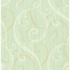 Classic Wallpaper Green Color 10m x 0.53m, Model BC61104 | Balbaid Decor Company