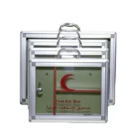  First Aid Cabinet Immediate Care and Rapid Intervention / Packed with First Aid Supplies Length 30 cm Width  25.5 cm  Depth  10 cm  Made from stainless steel and aluminum  