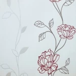 Wallpaper Soprano Design, White with red Color, size 5 m², Item Code 6689-06
